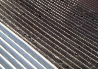 remplacement couverture polyester suite sinistre grêle Au Bureau à Amilly 45