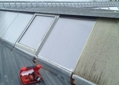 changement des polycarbonates sur verrière de bureaux