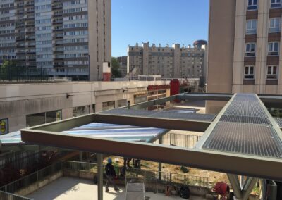 couverture donpalon et complexe caillebotis créche à Paris 13