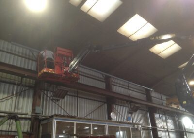 création de cuvettes dans chéneau existant et connexion de trainasse sur DEP