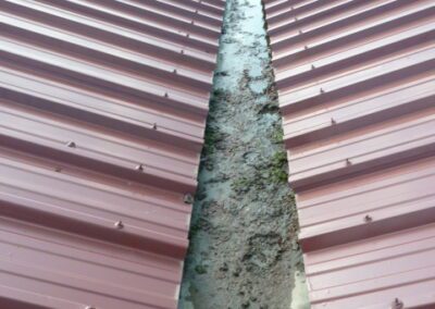 nettoyage des résidus dans les chéneaux